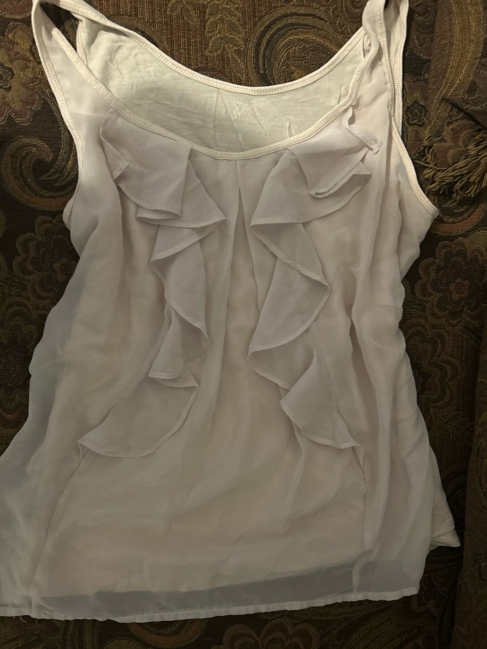 New York & Company cream Ruffle Camisole